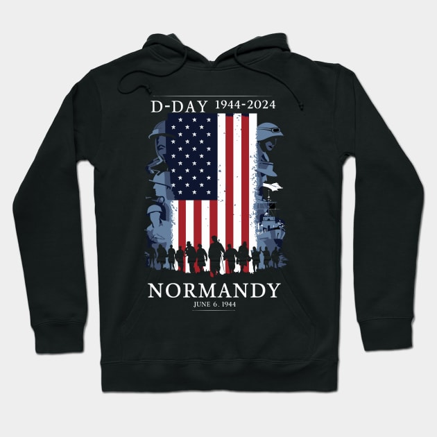 1944 D-Day 2024 80th Anniversary Normandy Hoodie by FunnyZone